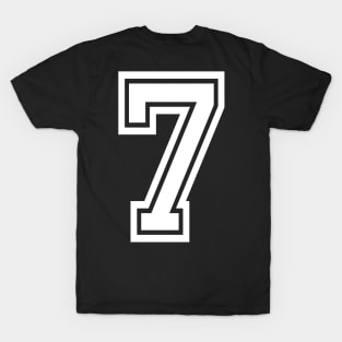 Numbers 7 for a sports team, group, or community T-Shirt